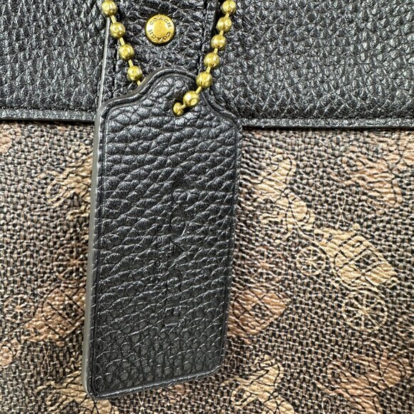 Coach Field Tote 2 Way Hand Shoulder With Horse /Carriage Print Style # 89143 - Picture 5 of 16